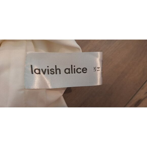 Lavish Alice Puff Sleeve Corset Top in White Size US 12 - Picture 16 of 16